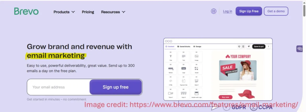 Email marketing tool Brevo